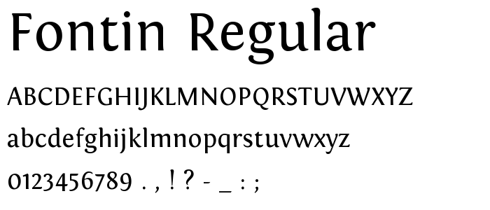 Fontin Regular font